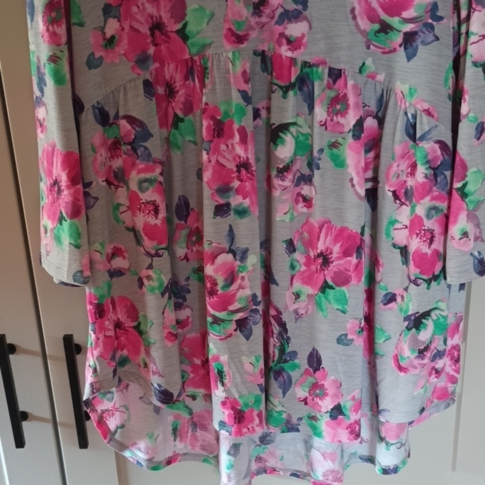 Honeyme Floral Tunic - Pink and Green XXL - Picture 4 of 4